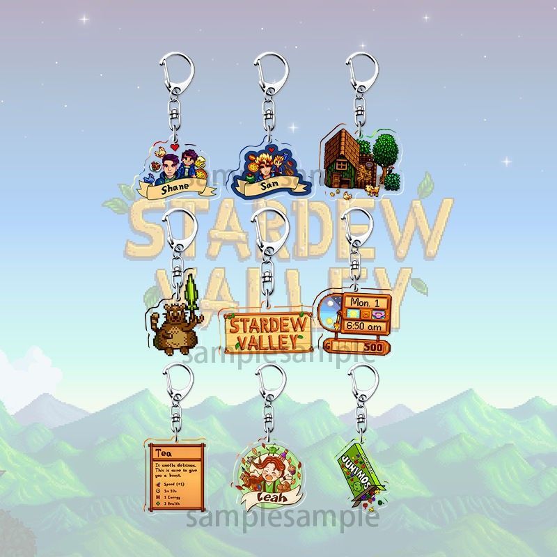Farming Japan - Llavero de acrílico pixelado Stardew Valley,