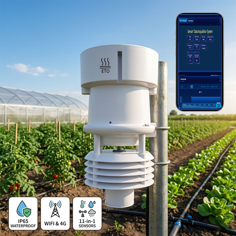 Precision Farming Smart Agriculture - Estación Meteorológica Inteligente WiFi 4G para