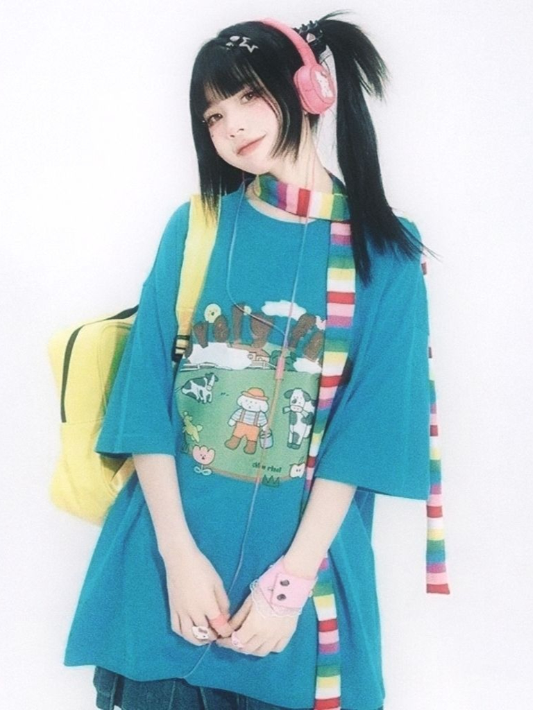 Camiseta Oversize Estética Y2K - Farming Japan reseña y precio