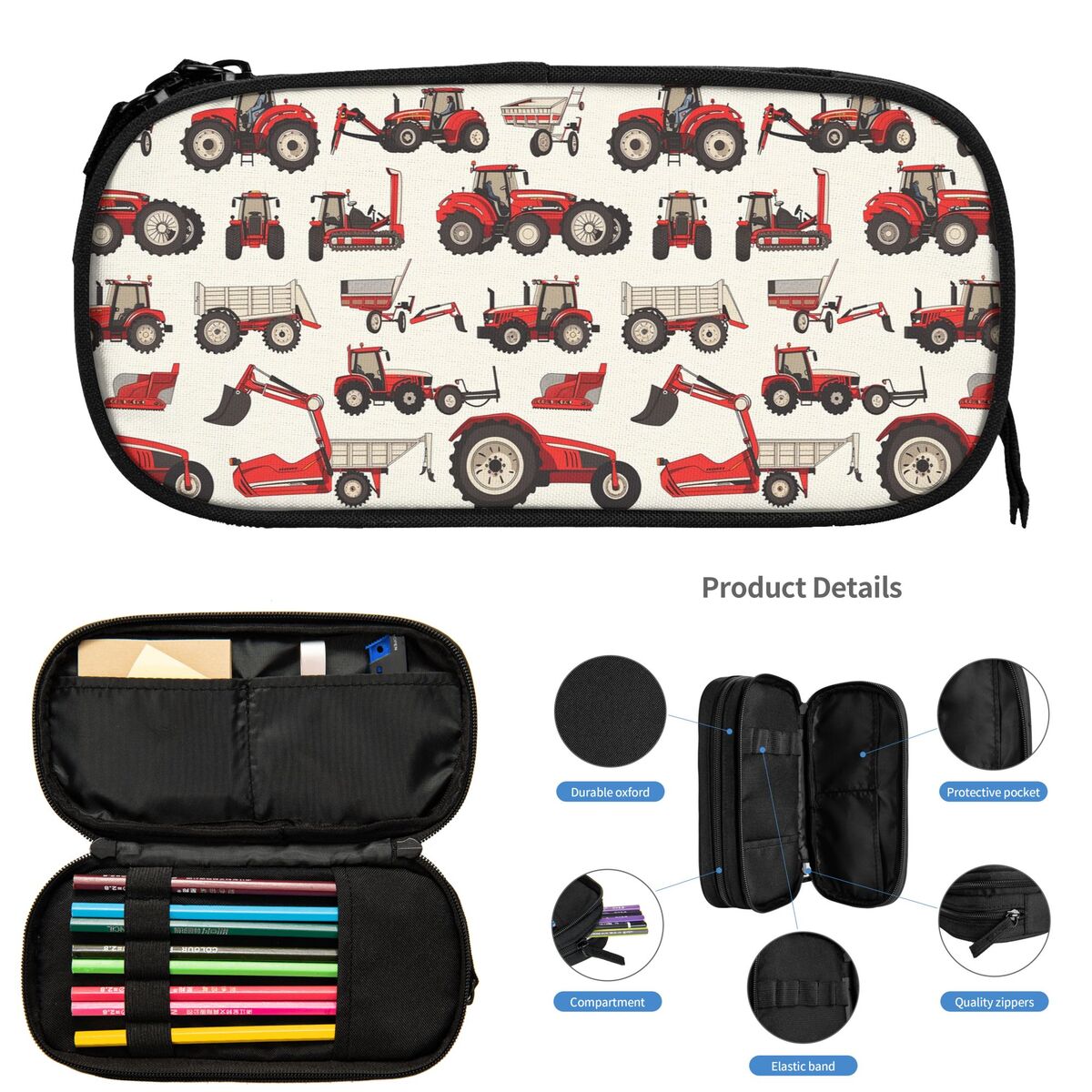 Estuches para lápices con dise - Agriculture Farming School reseña y precio