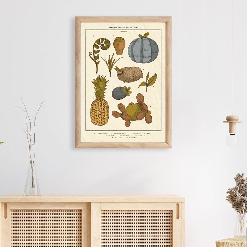Póster de cultivos estacionale - Farming Japan reseña y precio