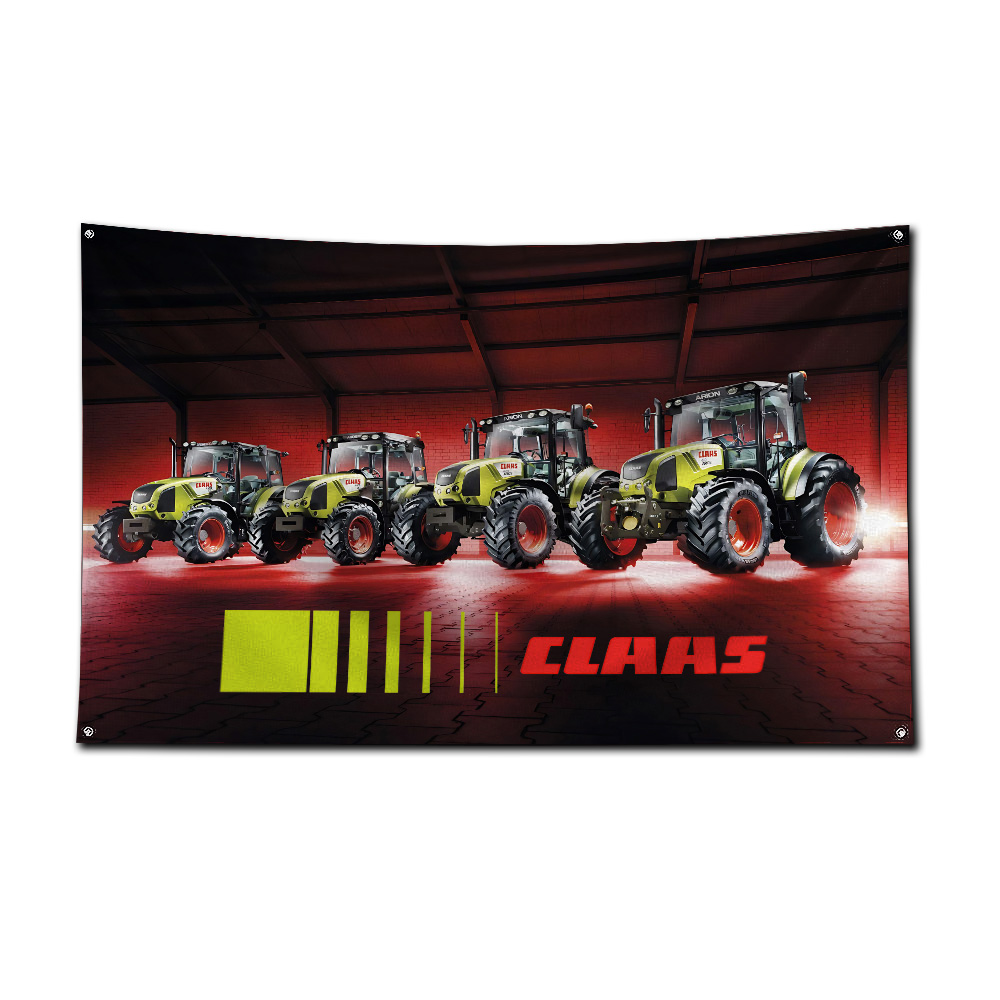 Bandera para Tractor y Cosecha - Farming Agriculture Logo reseña y precio