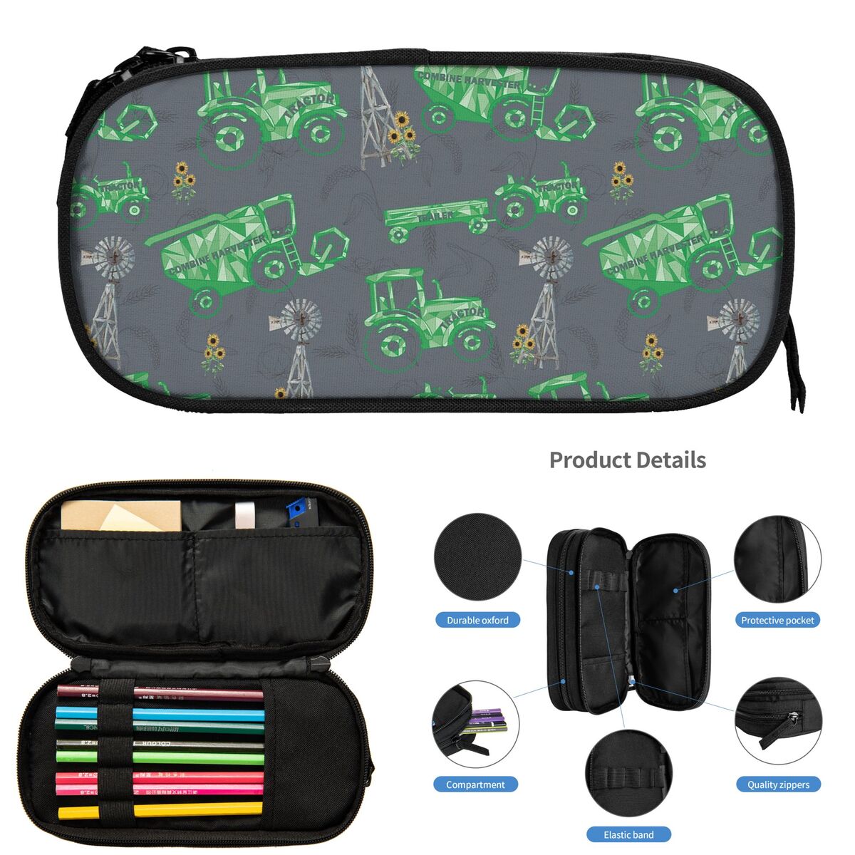 Estuches para lápices con dise - Agriculture Farming School reseña y precio